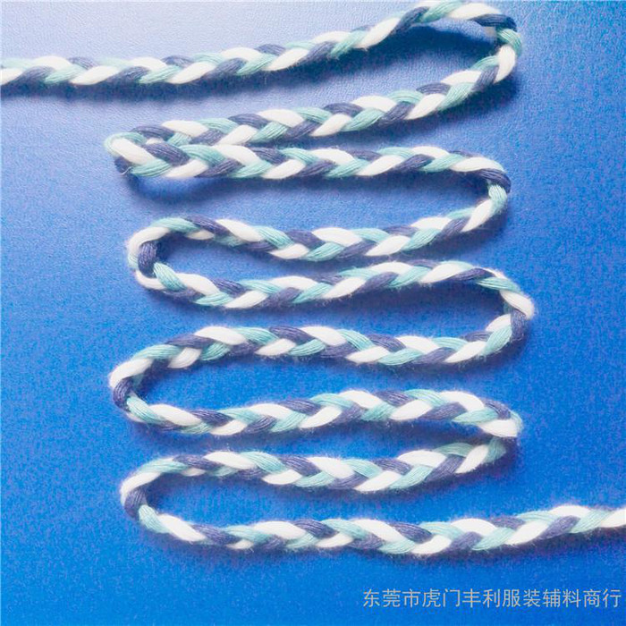 厂家批发服装辅料编织带 仿古 三股涤棉编织腰带 三色间色涤棉辫子带