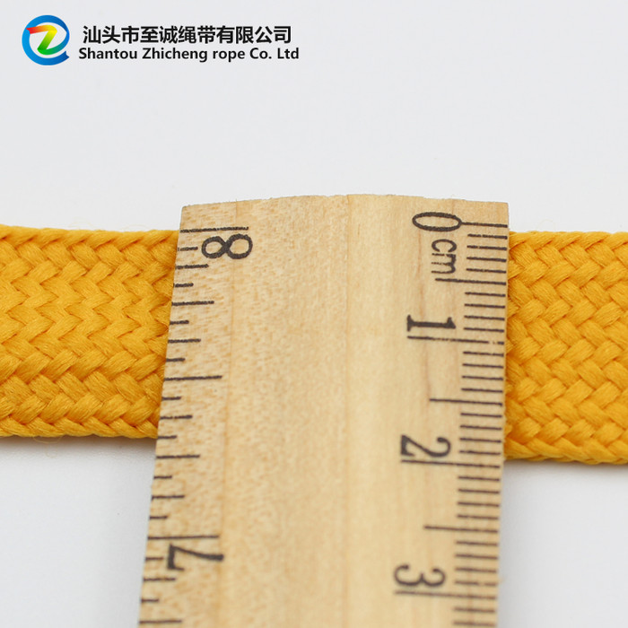 ** 涤纶黄色48股编织带 2CM扁形腰带 卫衣帽子抽绳 服装辅料图1