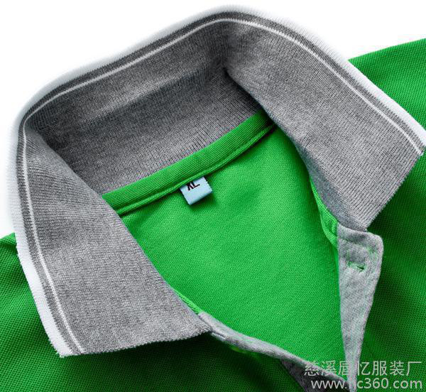 POLO衫男 直销 新款特价定制 涤棉麻灰领POLO衫来图印 麻灰领polo衫图1
