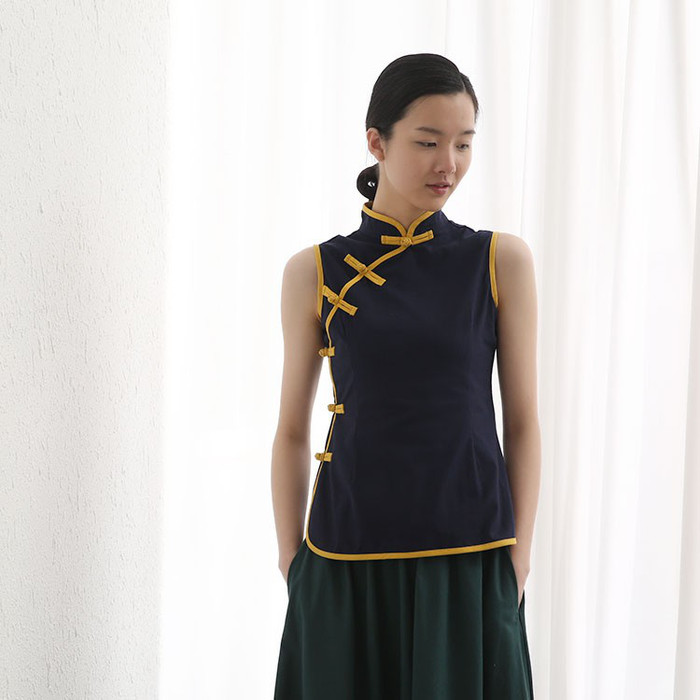 二喜茶服男女士茶人服中国风禅衣茶服改良汉服唐装茶馆工装中式棉麻厂家直供