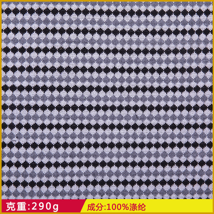 **】100%涤纶毛织提花面料订做服装辅料面料现货WB059图1