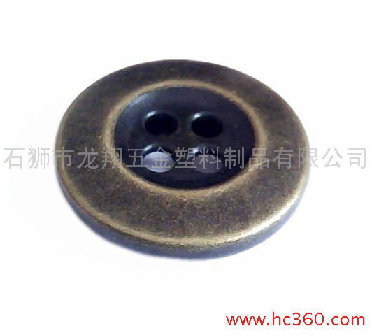 供应龙翔17mm四孔（古青）缝线扣 手缝扣 工字扣_牛仔扣_-金属纽扣_金属扣_铜钮扣-服装辅料-五金辅料图1