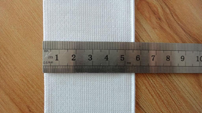 现货供应63mm6.3CM厘米公分黑色白色丝光无梭机松紧带服装辅料鞋材辅料**可来样定做18038108266宋小姐图1