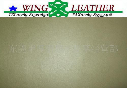 水洗,热压变色,牛仔服装辅料商标专用二层牛皮Dc101-4图1
