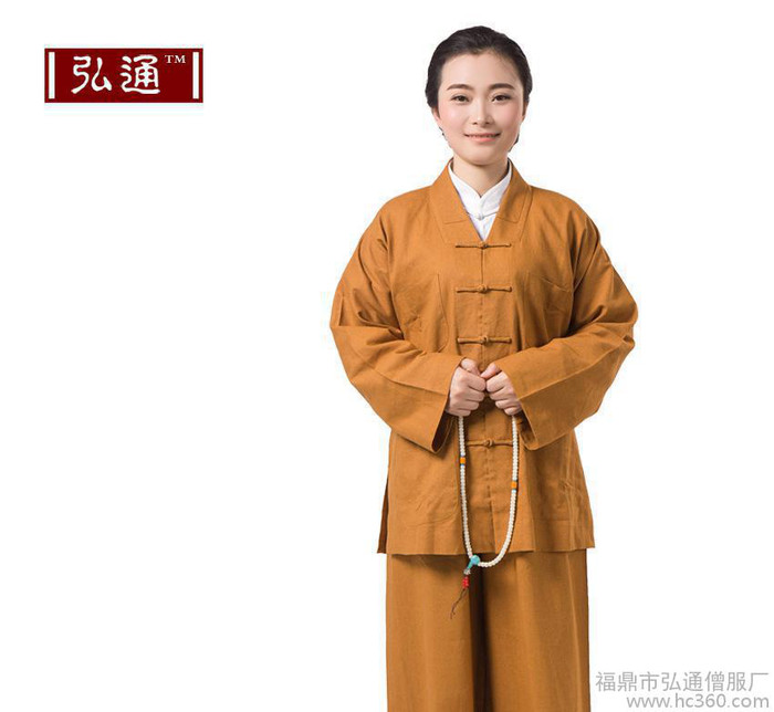 【弘通】亚麻短褂/衫天然棉麻僧服僧衣夏季男女款佛教小褂图1