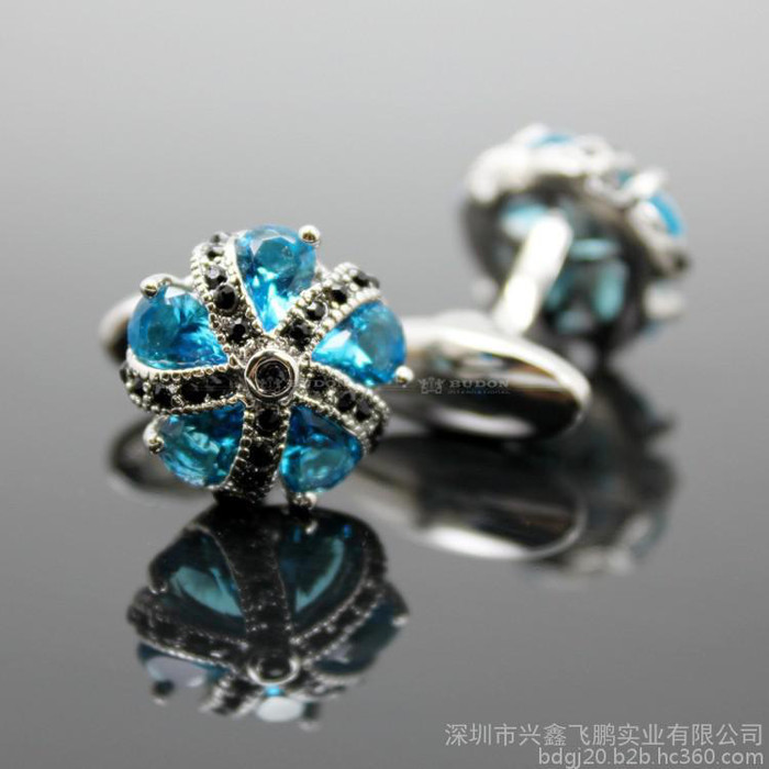 厂家供应 服装辅料 巴顿钮扣 花瓣形袖扣  奢华袖扣袖钉 男士衬衫袖扣 金属纽扣  可DIY