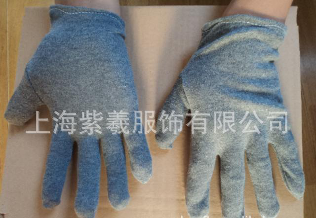 SP/紫竹麻灰手套|全白棉毛手套|汗布手套图1