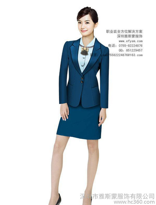 【工作服】经典夏季女士工作服 专业文员工作服定做图1