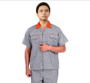 2014新款 工厂工作服 短袖劳保服 工作服订做 夏季工装特图1