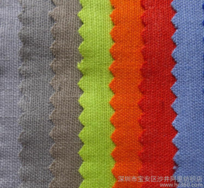 春夏面料 棉麻弹力布 亚麻面料 平纹弹力麻 纯色染色布 亚麻图1