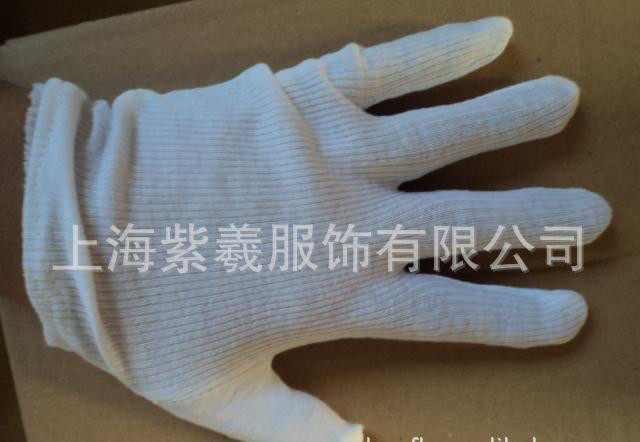 全白棉毛手套 麻灰手套 礼仪手套 手套 司机手套吸汗透气舒适图1