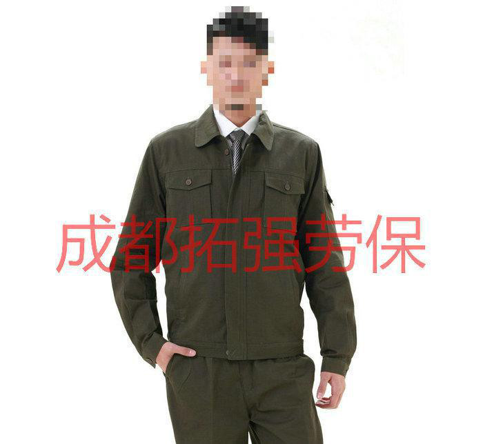 春秋长袖工作服 HR-815款 纯棉工作服 全棉工作服定做图1