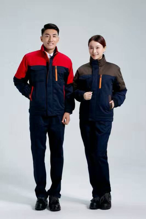依郎工程夹克涤棉工作服防静电工作服防阻燃工作服纯棉工作服夹克衫图1