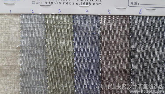 8001 色织麻竹节 棉麻混纺 竹节麻布面料 50麻  50图1