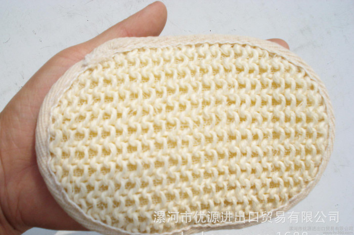 剑麻沐浴擦 椭圆形洗浴棉 酒店客房用品 **图1