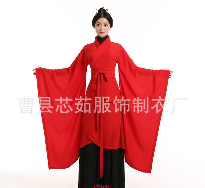 礼仪之邦同款演出服 汉服礼仪之邦舞鞋有棉麻黑色中衣图1