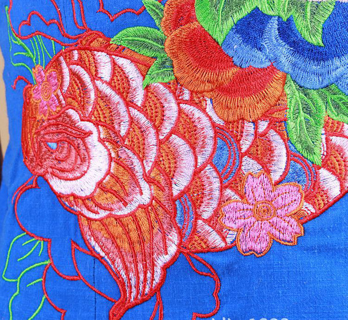 混批 民族风原创女装 棉麻刺绣鲤鱼吊带 绣花背心 夏 吊带衫图1