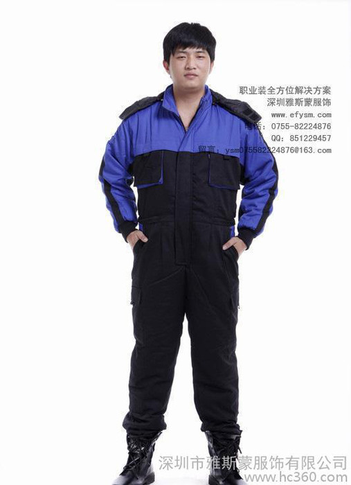 带帽连体工作服 男士连体服 专业定做连体工作服图1