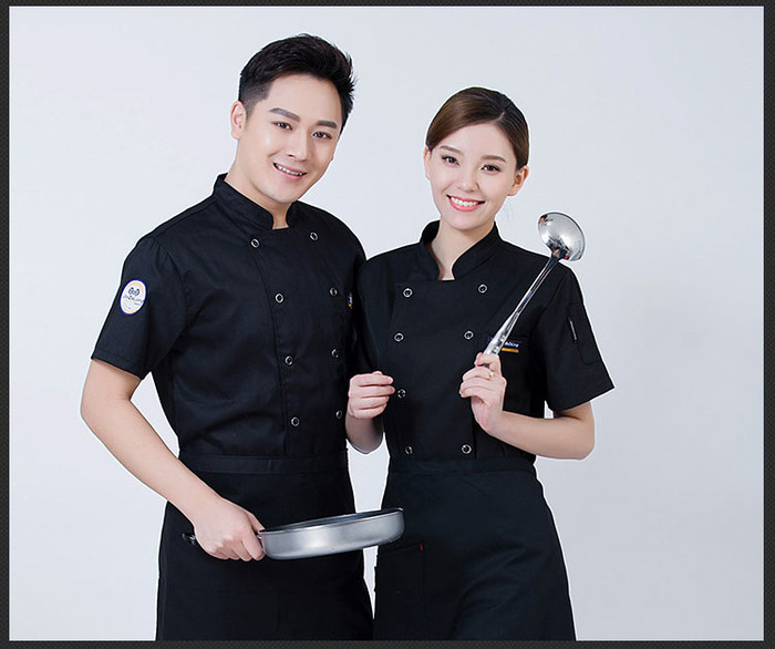 酒店工作服短袖饭店厨师工作服蛋糕店工服图1
