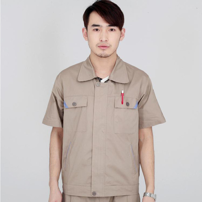 工作服厂服订做 夏季短袖工装定制新款透气吸汗劳保服漳州制服厂家 夏季工作服厂家图1