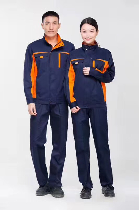 长短袖纯棉工作服夏季春秋季套装劳保服工作服制服厂家 春秋季长短袖纯棉工作服图1