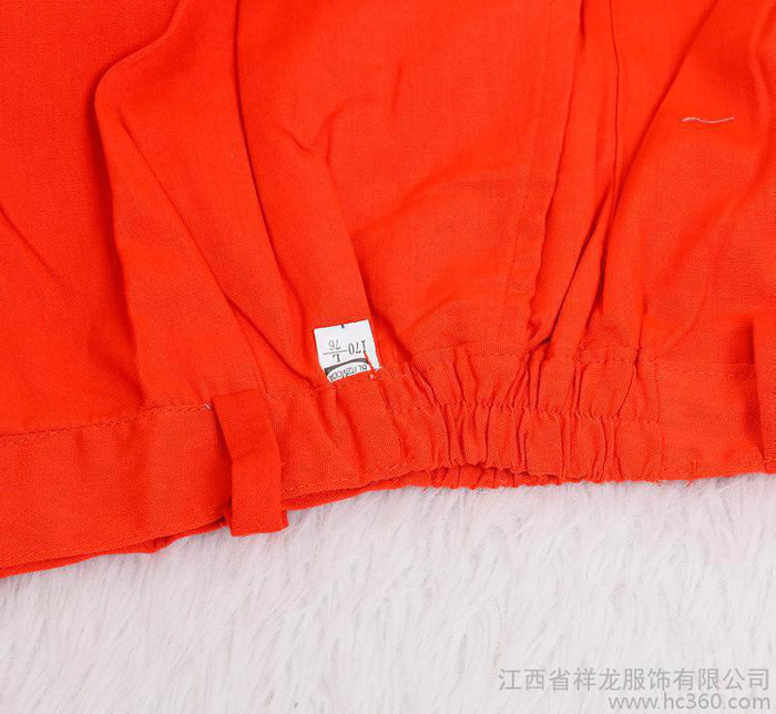夏季工作服定做 薄型细帆布短袖工装耐磨耐脏厂服劳保工作服套装图1