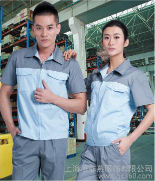 供应现货短袖工作服套装图1