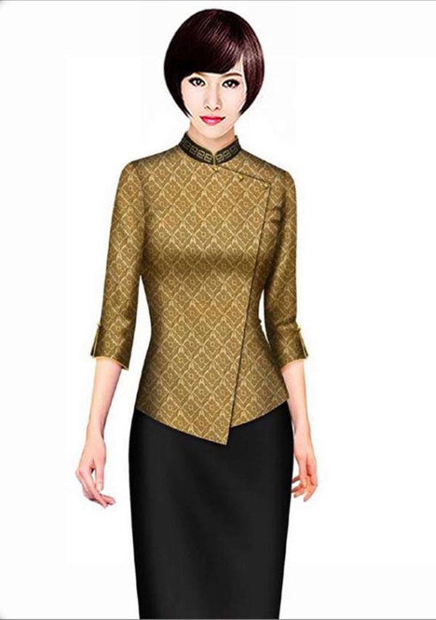 供应上海徽毫S32154酒店餐厅工作服 工作服批发图1