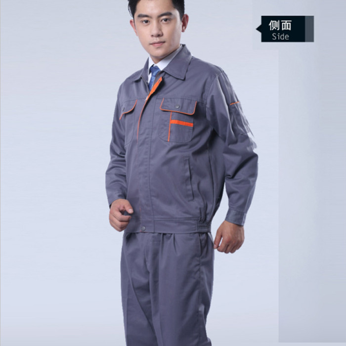 秋冬 涤棉工作服套装 厚纱卡工作服定做批发 深圳制服厂服定做