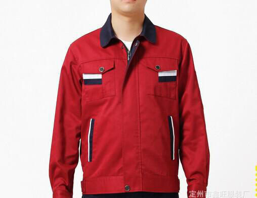 保定冬季加厚涤棉耐磨长袖工作服厂服劳保服套装定做直销图1