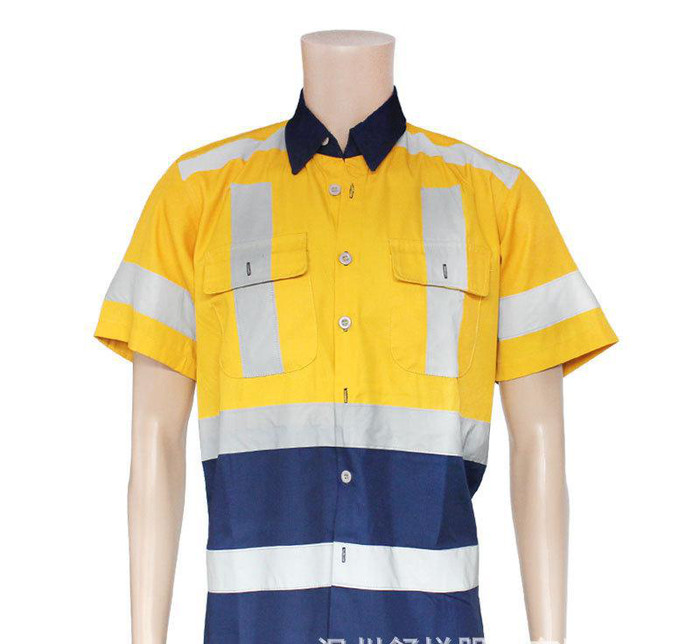 商家专业长袖工作服 定制工装厂劳保服保安服图1