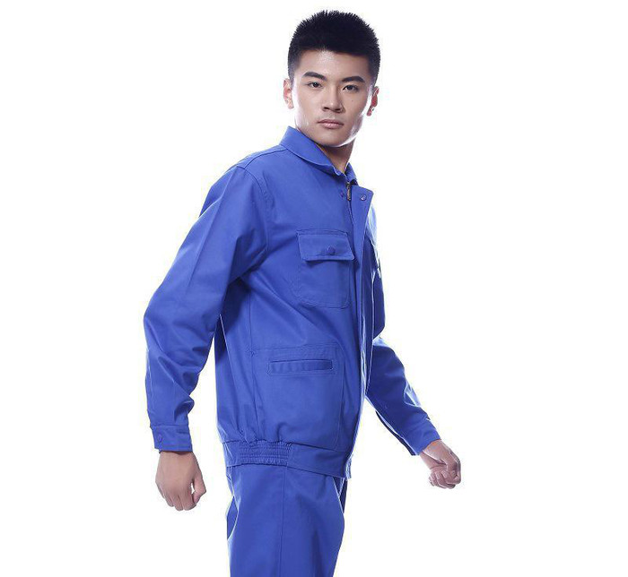 春秋季长袖涤棉厂服劳保服 车间工装加工定制工作服套装 一件代发图1