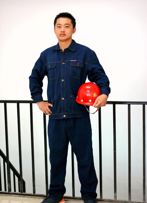 牛仔劳保工作服 洗水牛仔套装 牛仔机修电焊工作服装
