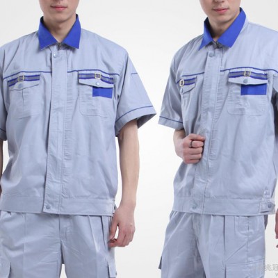 上海松江区 新款夏季工装套装 纯棉劳保工作服订做