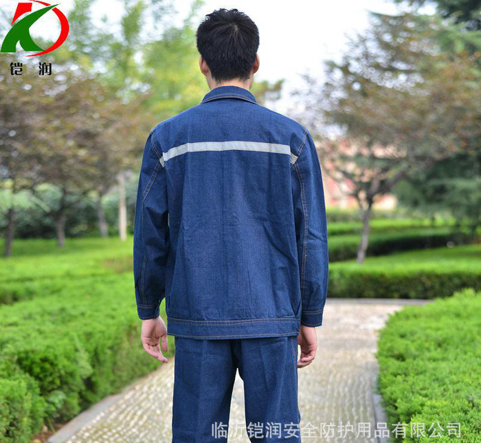 MA牛仔服 劳保牛仔服 电焊服 涤棉牛仔服厂服 劳保工作服图1