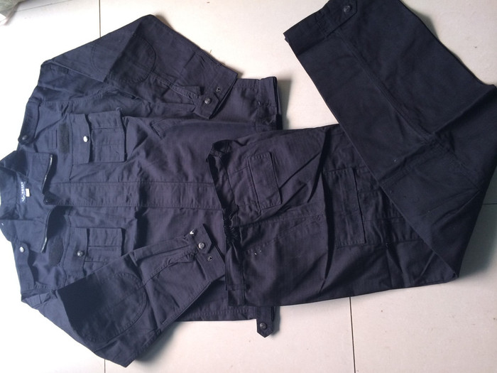供应批发**保安各种四季通网格训练服 作训服 学员军训服 长袖迷彩工作服图1