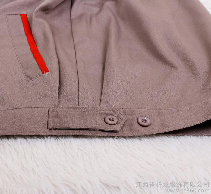 拼色厂服工作服 厚型帆布单层劳保服长袖工程服耐磨可定制log图1
