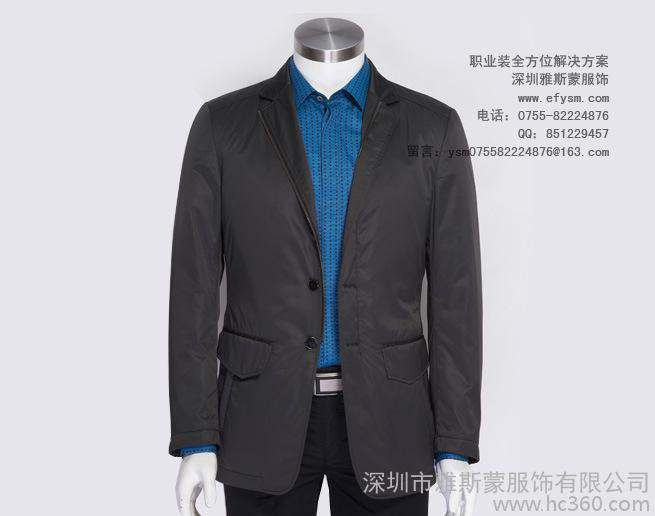 专业定做工作服风衣 男士挺括修身潮流经典风衣外套图1
