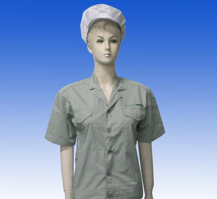 高品质防静电短袖服装分体服夏装工作服套装图1