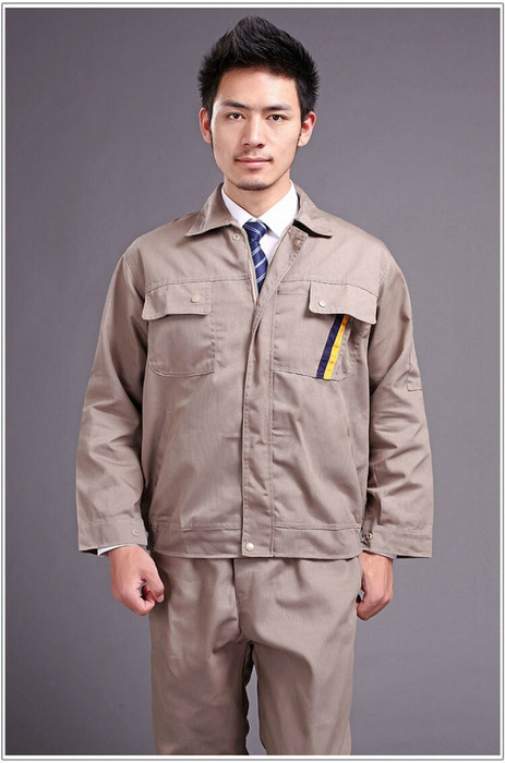 2014春秋新款工作服 长袖工作服套装 工装制服 汽修工程服绣logo图1