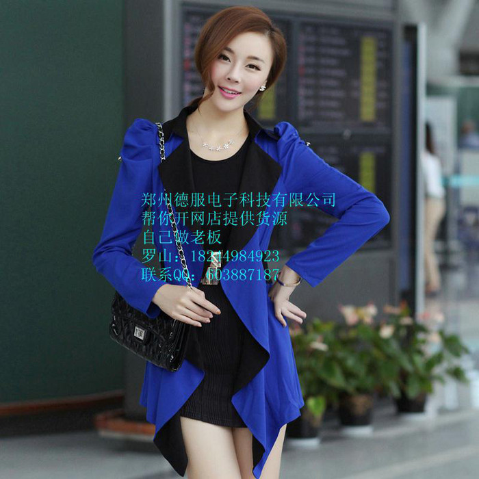 供应开网店加QQ603887187罗山女服务员工作服图1