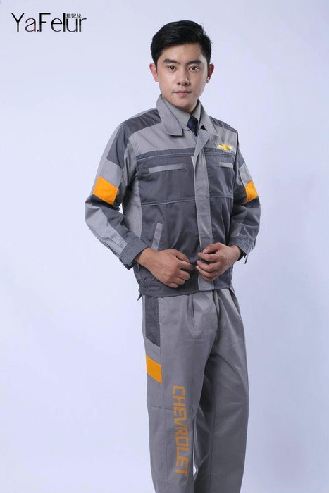 2015年春秋新款工作服套装男工装长袖工作服工程服男劳保服定做图1