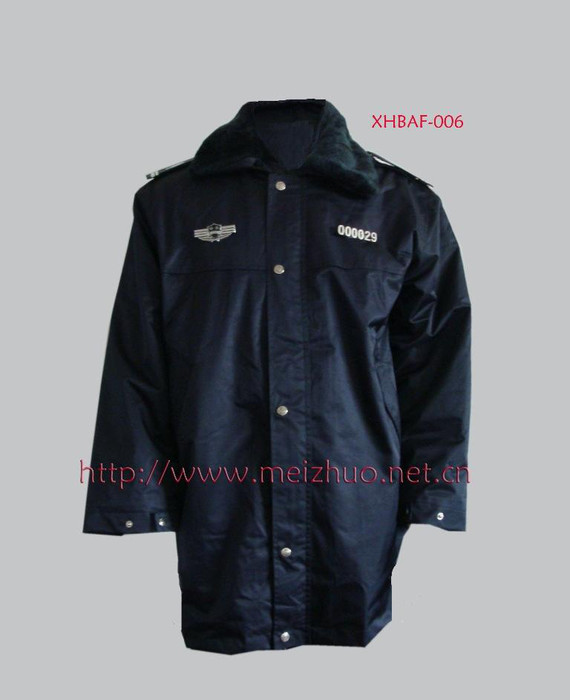 订做上海保安大衣防寒服保安制服定做工作服加工厂图1