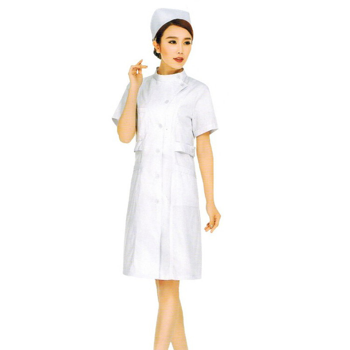 刘家制衣 M码白色夏装护士服 药店工作服，护士服批发，护士服**