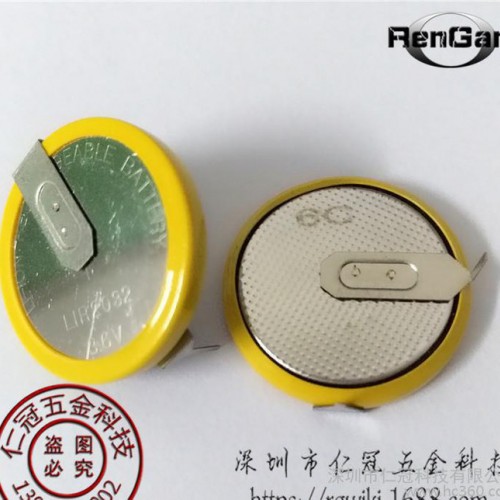 LIR2032可充电纽扣电池 3.6V可充电2032纽扣电池 180焊脚图1