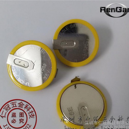 LIR2032可充电纽扣电池 3.6V可充电2032纽扣电池 180焊脚图3