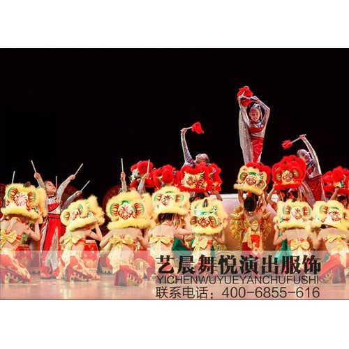 艺晨舞悦 儿童舞蹈服装儿童演出服第八届小荷风采《震震天》幼儿舞台表演服图3