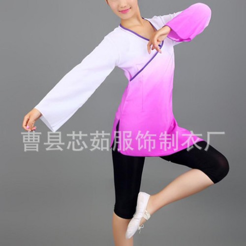 水袖舞蹈演出服涟袖过渡渐变色练功服古典舞台服装甩袖表演特价图2