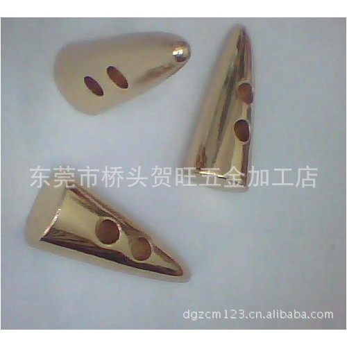 金属钮扣 合金纽扣 双头双孔弹簧纽扣 牛角钮扣图1