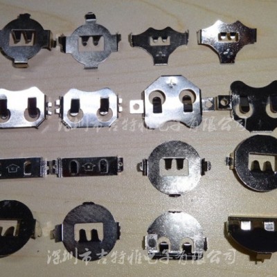 CR2032弹片正负极导电片纽扣电池接触片磷铜不锈钢电池扣支架
